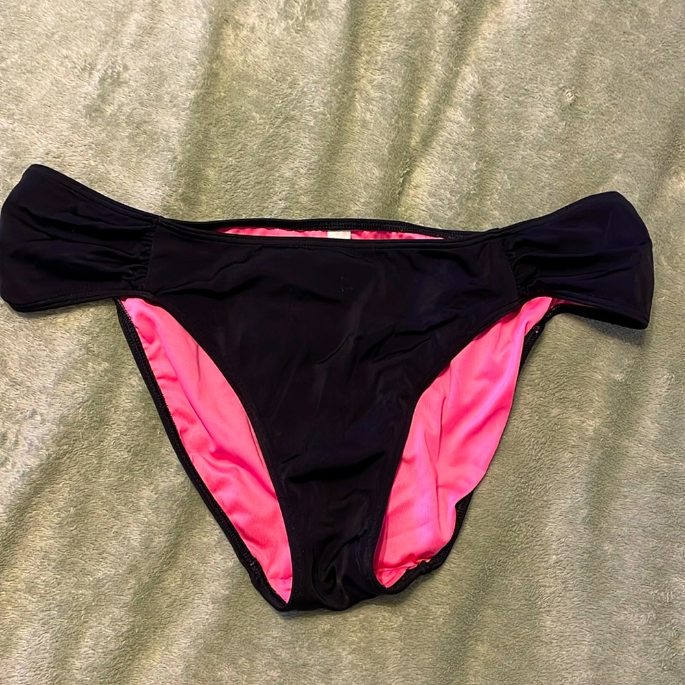Victoria’s Secret Pink bikini bottom. Black. Size large